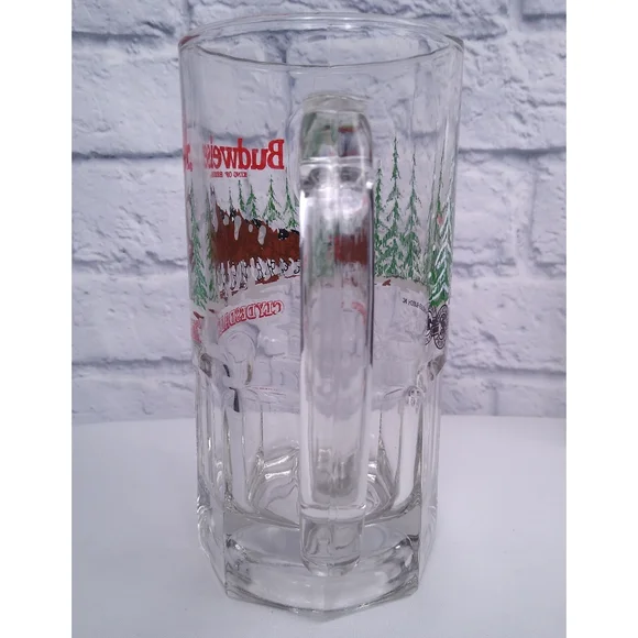 Vintage 1989 Budweiser Clydesdale Horses Glasses Set of 4 - Picture 3 of 7